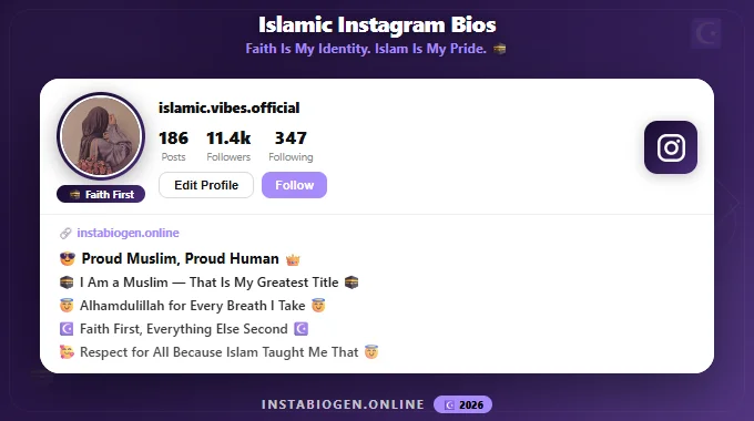 Islamic Instagram Bios